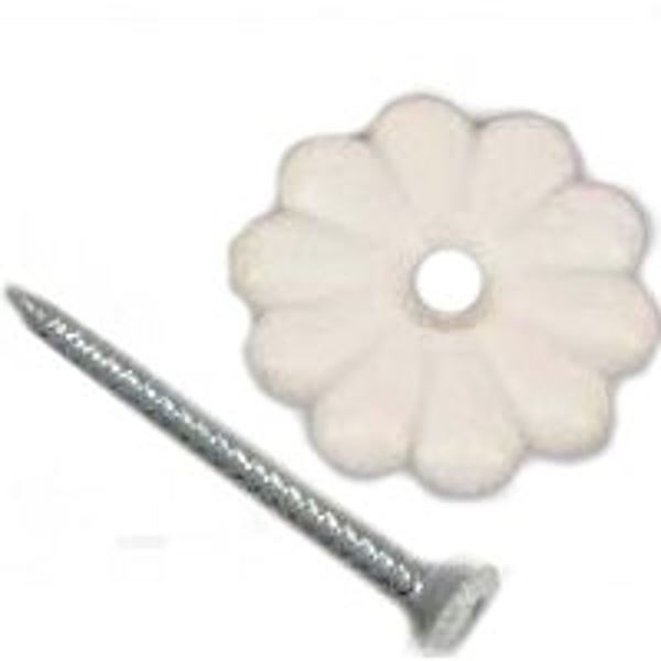 US Hardware D-138C Rosette Button, Plastic, 6/CD