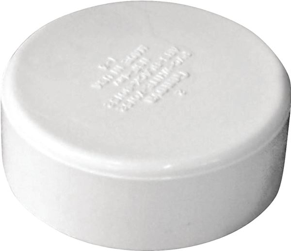 Canplas 193082 Pipe Cap, 2 in, Hub, PVC, White