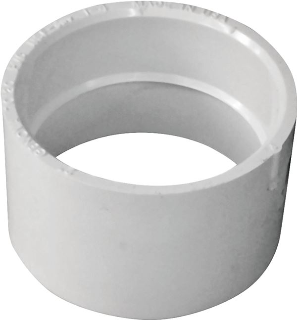 Canplas 193002 Coupling, 2 in, Hub, PVC, White