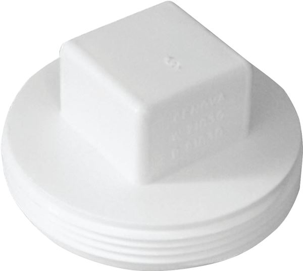 Canplas 414243BC Plug, 3 in, MNPT, PVC, White