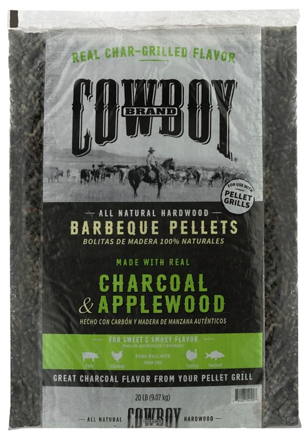 Cowboy 54120 Barbeque Pellet, 18 in L, Wood, 20 lb Bag