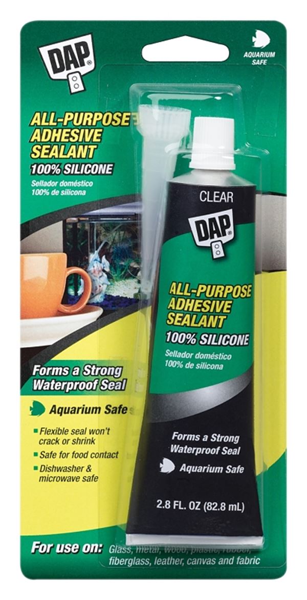 DAP 7079800755 Adhesive/Sealant, Clear, 2.8 oz Tube