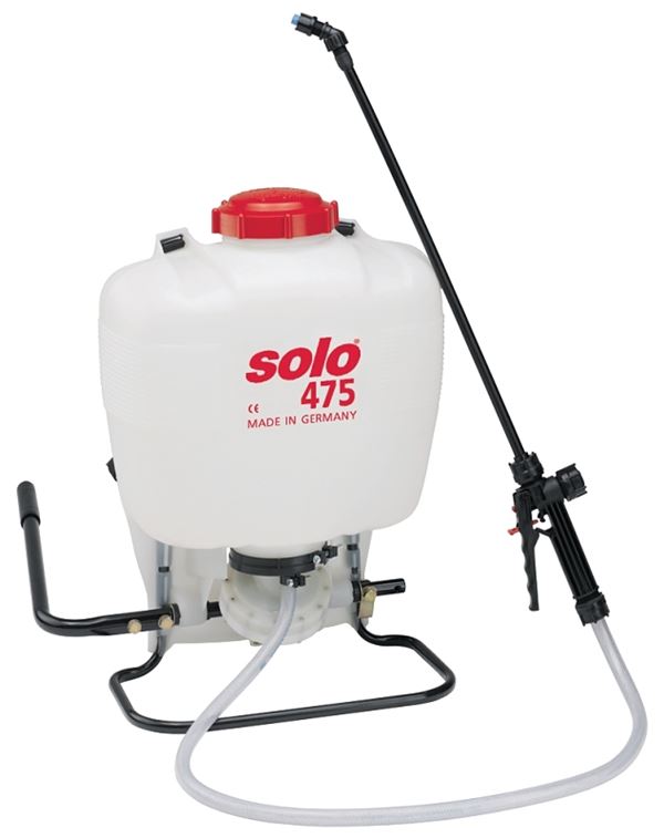 Solo 475-B Backpack Sprayer, 4 gal Tank, HDPE Tank, 25 ft Horizontal, 20 ft Vertical Spray Range, 4 ft L Hose