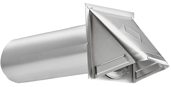 Lambro 344S Preferred Hood Vent, 6 in W Hood, 4.76 in H Hood, 4 in Duct, Aluminum Hood