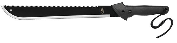 Gerber 31-000758 Gator Machete with Nylon Sheath, 25.7 in OAL, 18 in L Blade, HCS Blade, HCS Handle