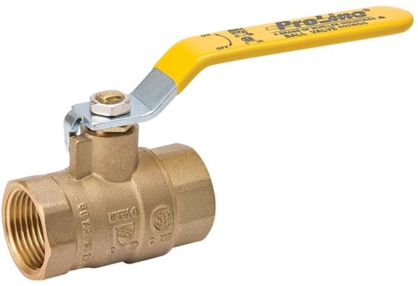 B & K 107-828NL Ball Valve, 2 in Connection, FPT x FPT, 600/150 psi Pressure, Manual Actuator, Brass Body