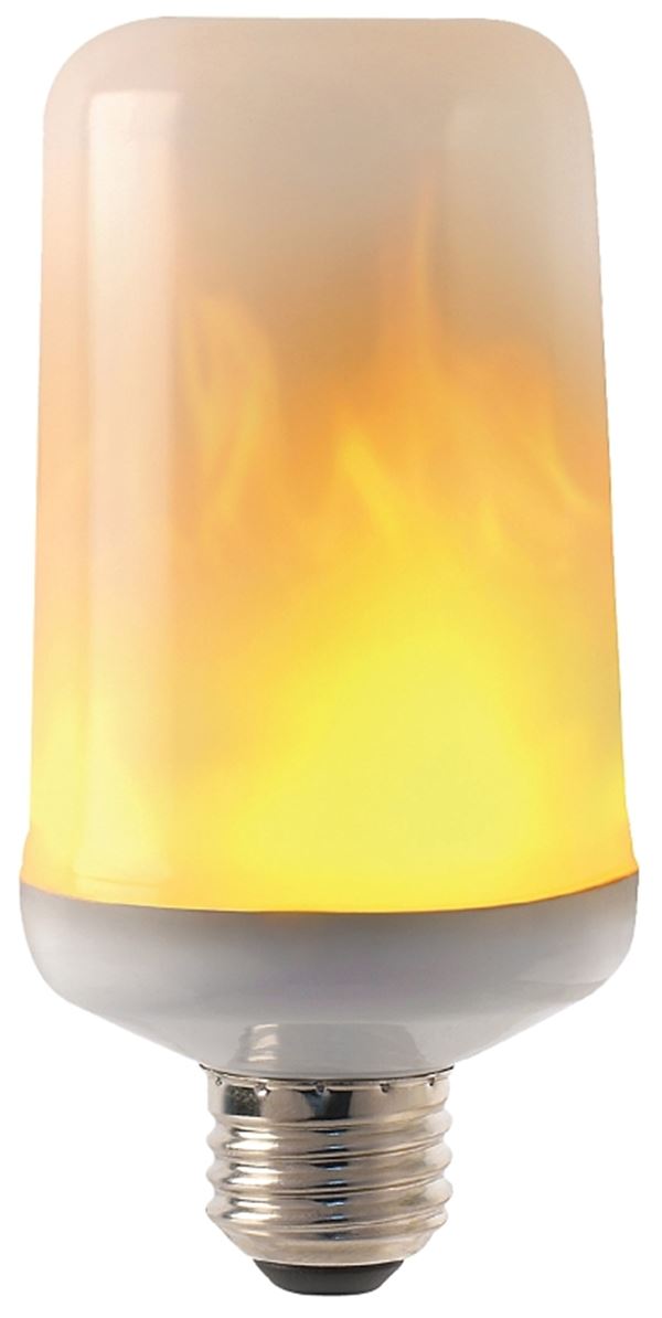 Feit Electric C/FLAME/LED LED Bulb, Specialty, T60 Lamp, E26 Lamp Base, White, Warm White Light, 1500 K Color Temp, Pack of 4