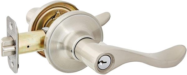 Schlage J Series J54VSEV619 Entry Lever, Mechanical Lock, Satin Nickel, Metal, Residential, 3 Grade