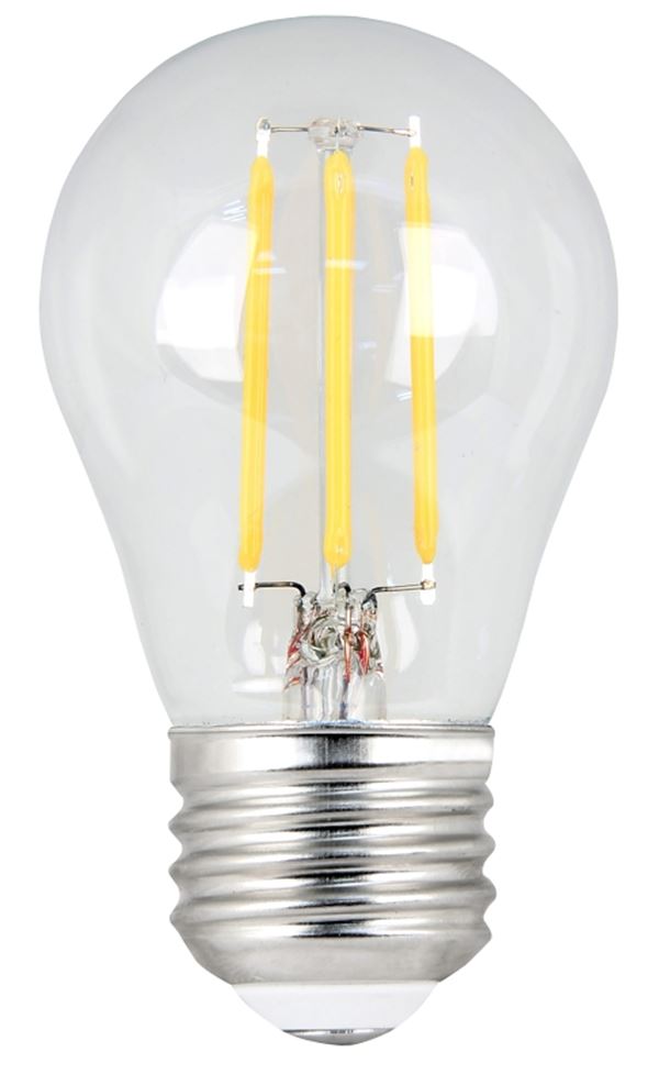 Feit Electric BPA1540/950CA/FIL/2 LED Bulb, General Purpose, A15 Lamp, 40 W Equivalent, E26 Lamp Base, Dimmable, Clear