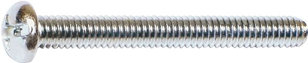 Midwest Fastener 07667 Machine Screw, #8-32 Thread, Fine Thread, Round Head, Combo Drive, Steel, Zinc, 100 PK