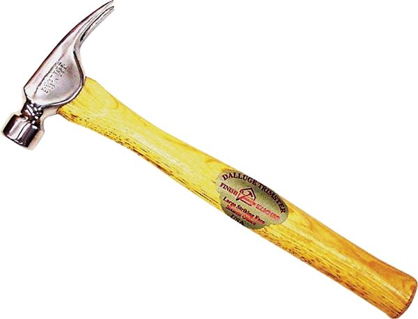 Dalluge 1600 Finishing Hammer, 16 oz Head, Smooth Head, Steel Head